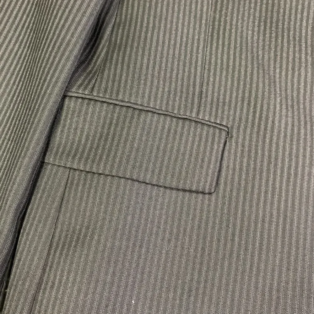 Daniel Cremieux Loro Piana Suit Jacket 42L Black Striped Mens